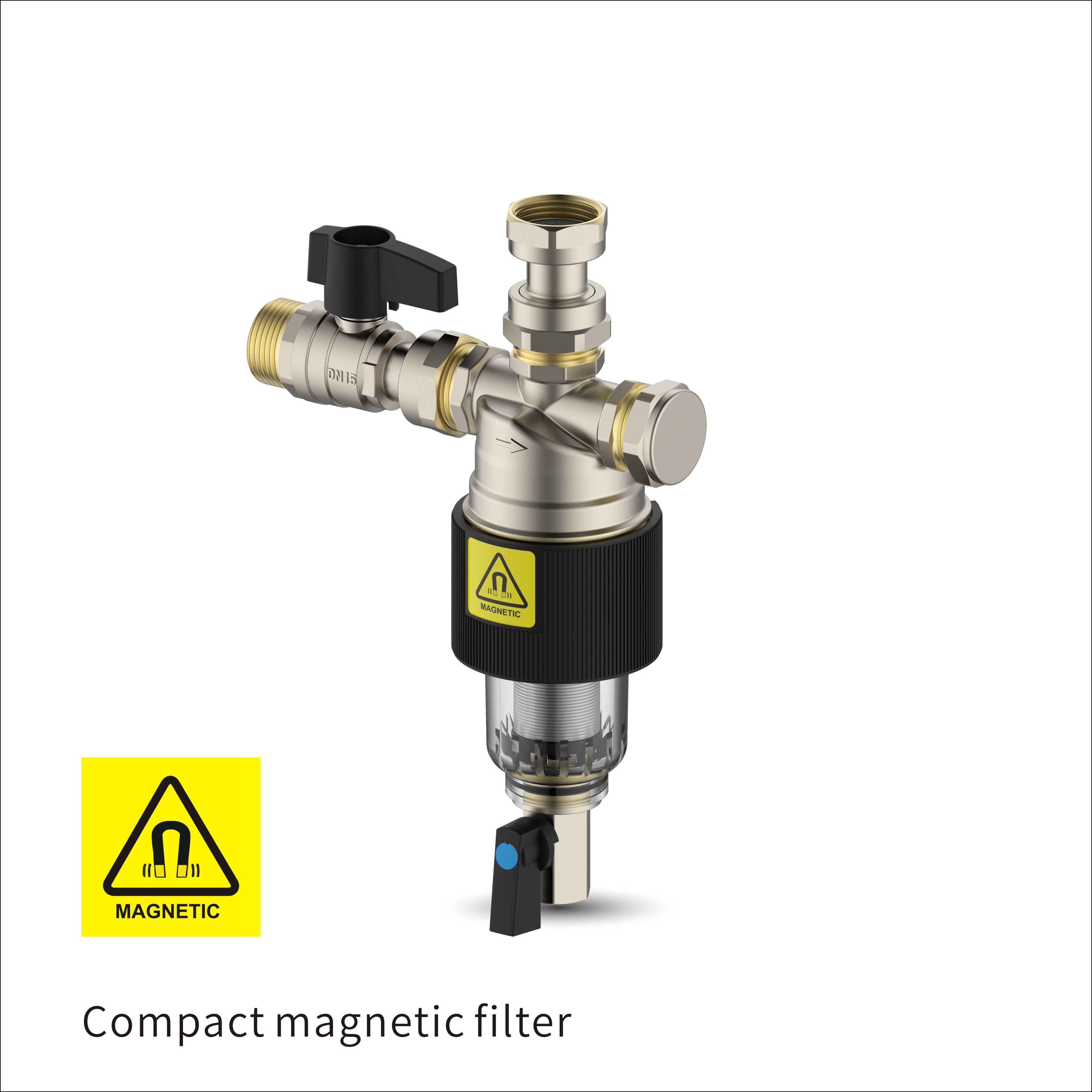 Magnetic filter for condensing boiler